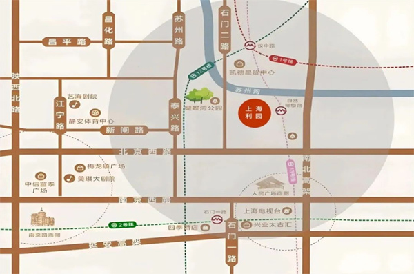 上海利园区位图